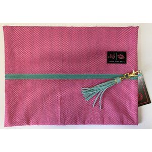 Makeup Junkie  Pink with White Dots  new  LARGE